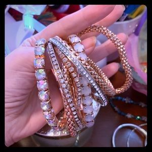 Dressy bracelets silver, gold colored